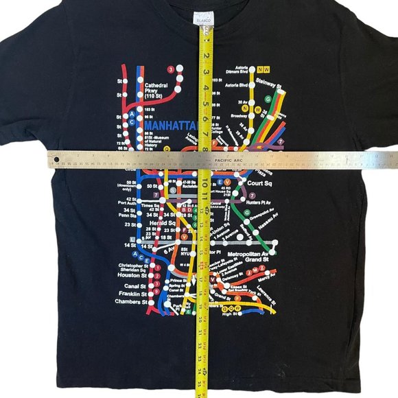 VINTAGE NEW YORK CITY MANHATTEN SUBWAY MAP TEE. - Picture 2 of 4
